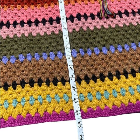 James Coviello x Anna Sui RARE Granny Knit Striped 100% Alpaca Knit Skirt Size S - Picture 7 of 10